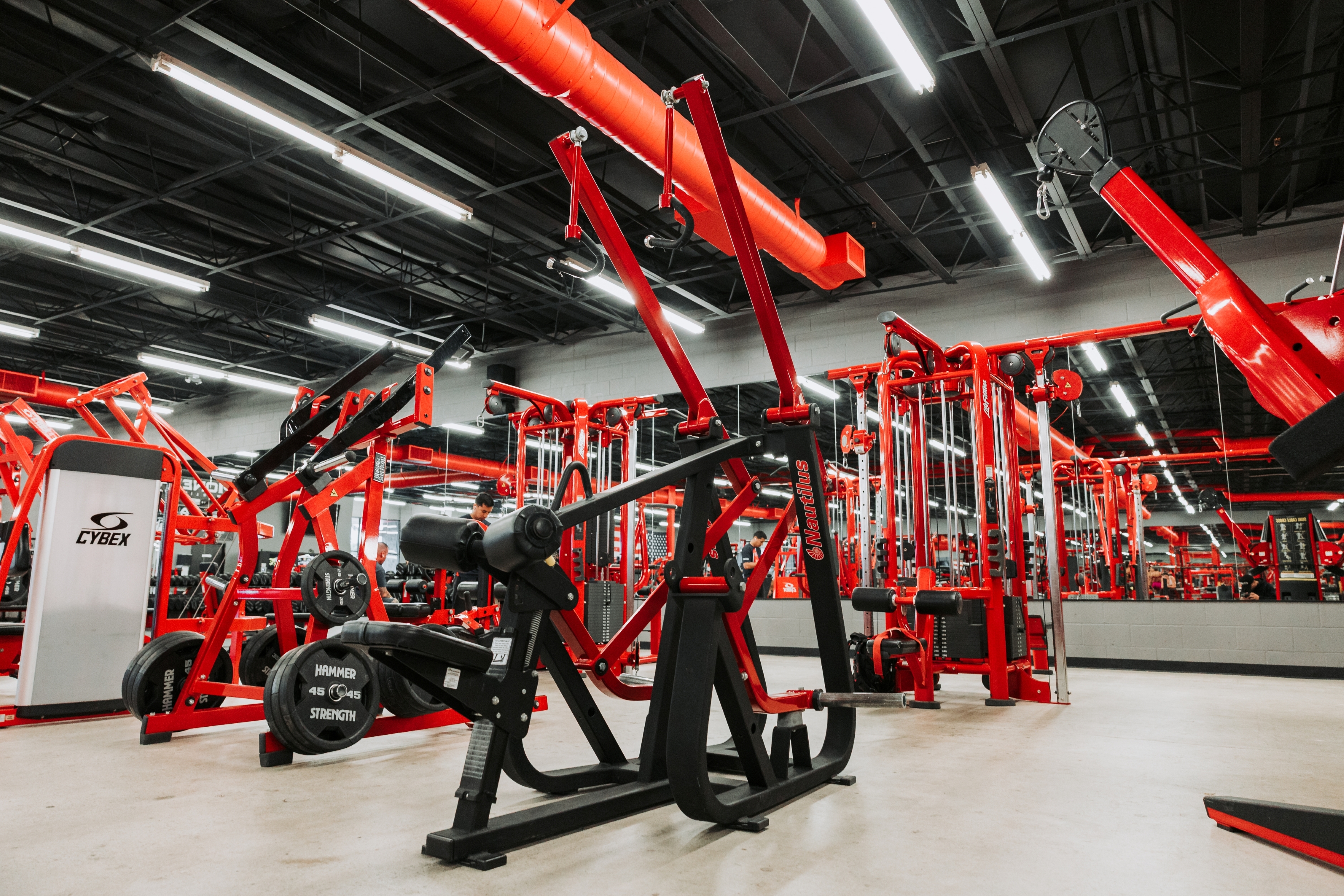 Hand selected strength equipment on the House of Gains floor in Oxnard